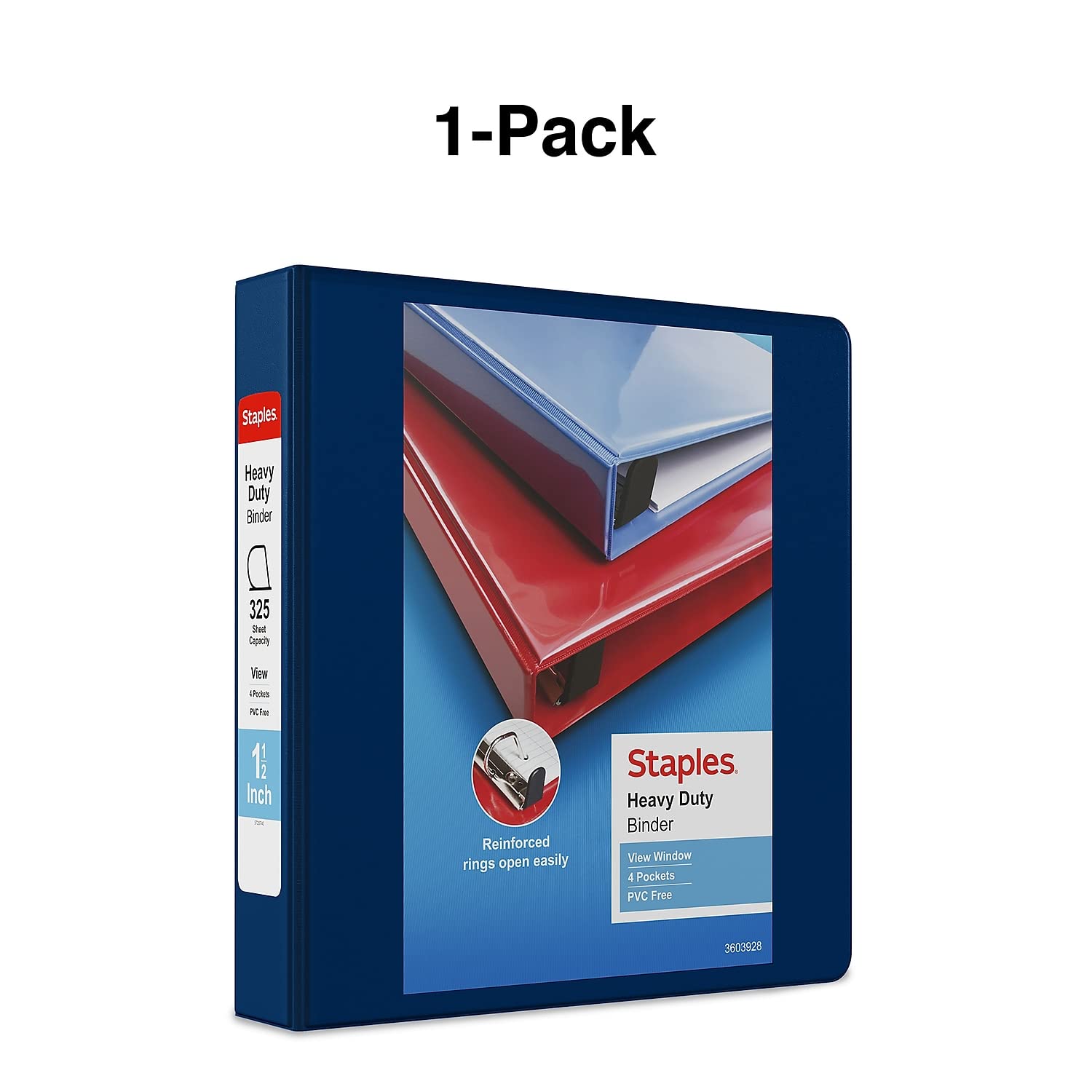 Foto 7 pulgar | View Binder Staples 82687, Resistente, 1.5 Pulgadas, Azul - Venta Internacional.