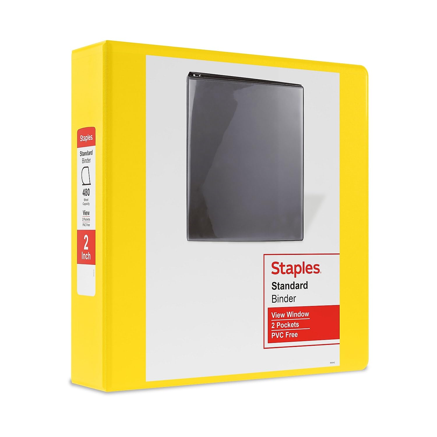 Foto 2 pulgar | Binder Staples St60223, 2 Pulgadas, 3 Anillos Con Vista En D, Amarillo - Venta Internacional.