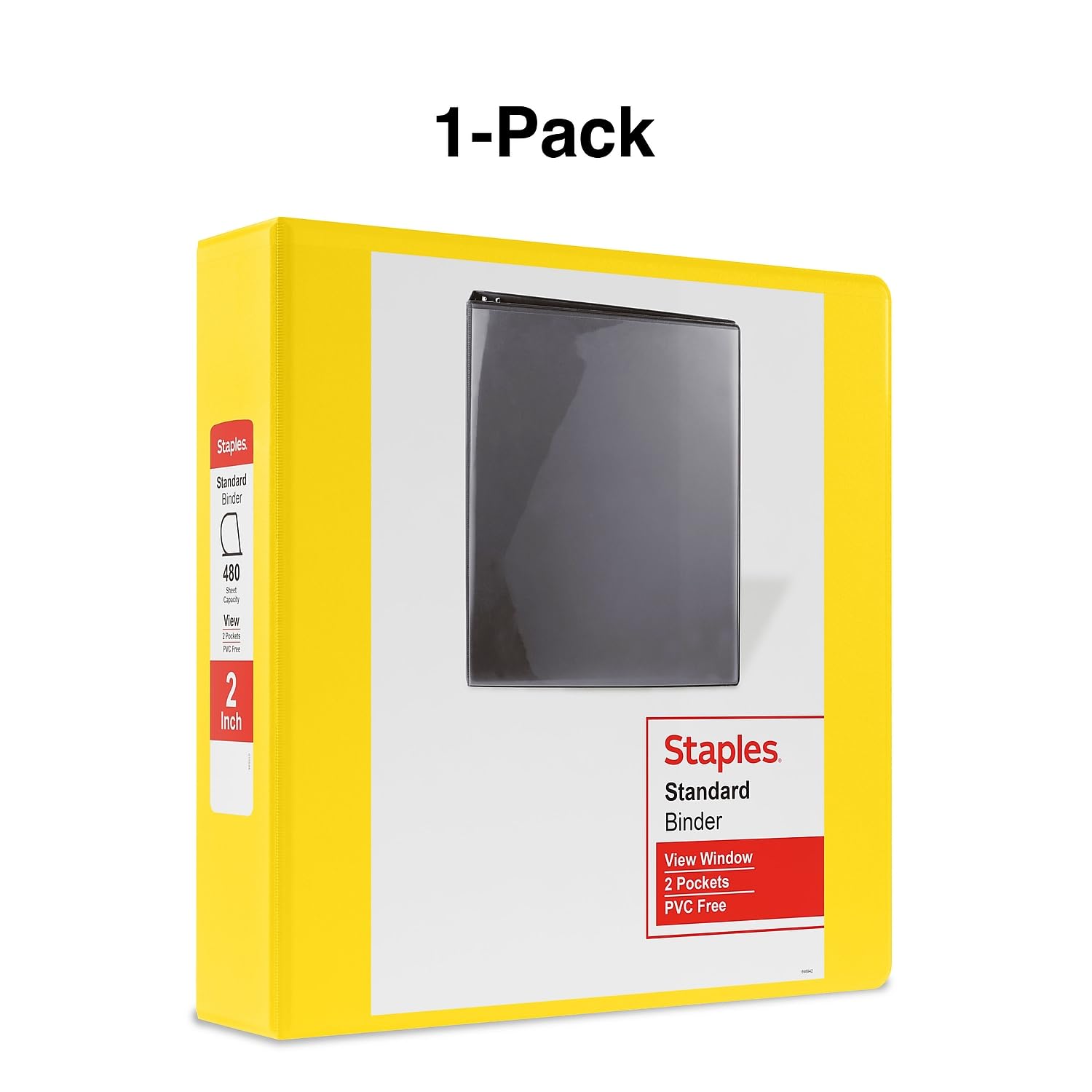 Foto 6 pulgar | Binder Staples St60223, 2 Pulgadas, 3 Anillos Con Vista En D, Amarillo - Venta Internacional.