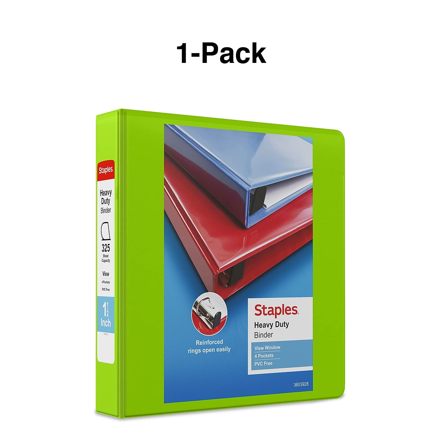 Foto 6 | Ver Binder Staples 82686 Chartreuse De Alta Resistencia De 1.5 Pulgadas - Venta Internacional.