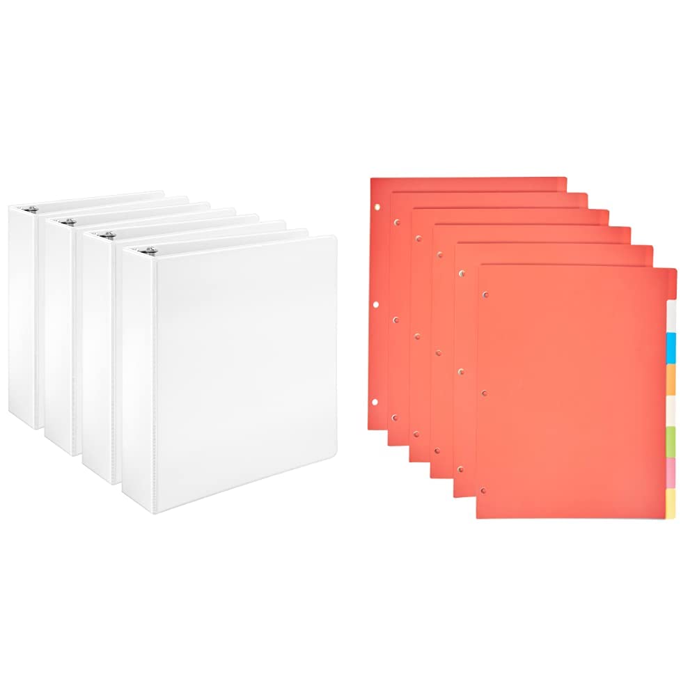 Foto 1 | Carpeta 3 Anillas 2'' Blanco Paquete 4 Separadores Plástico 8 Pestañas - Venta Internacional