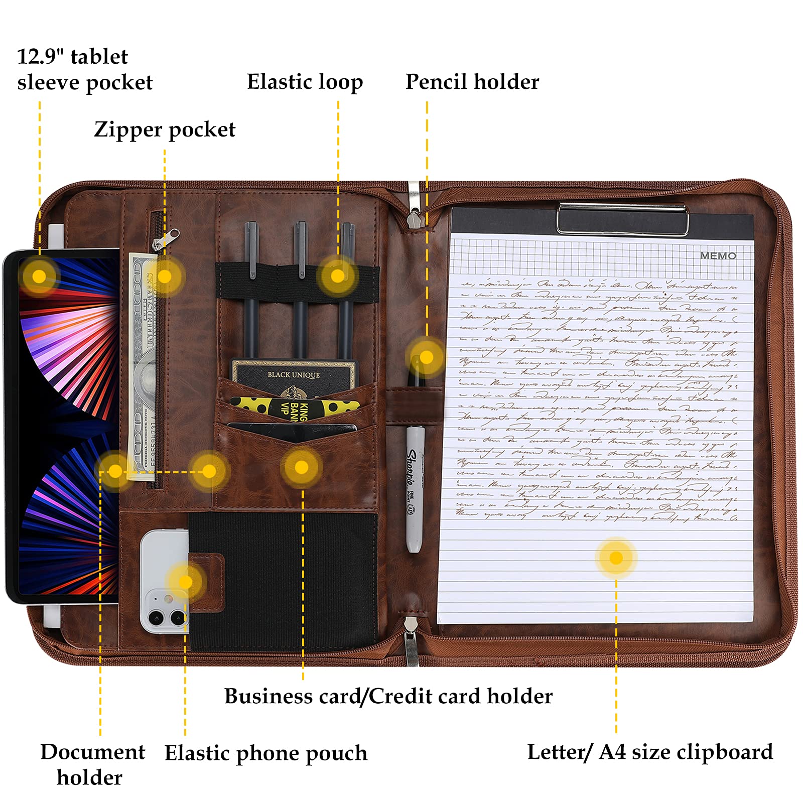 Foto 2 | Carpeta Portfolio Business Padfolio Procase Brown - Venta Internacional.