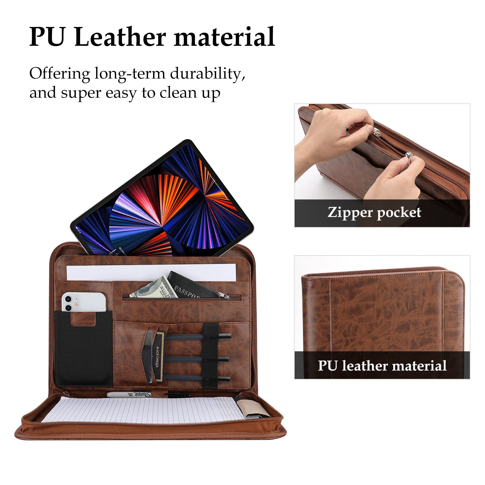 Foto 5 pulgar | Carpeta Portfolio Business Padfolio Procase Brown - Venta Internacional.