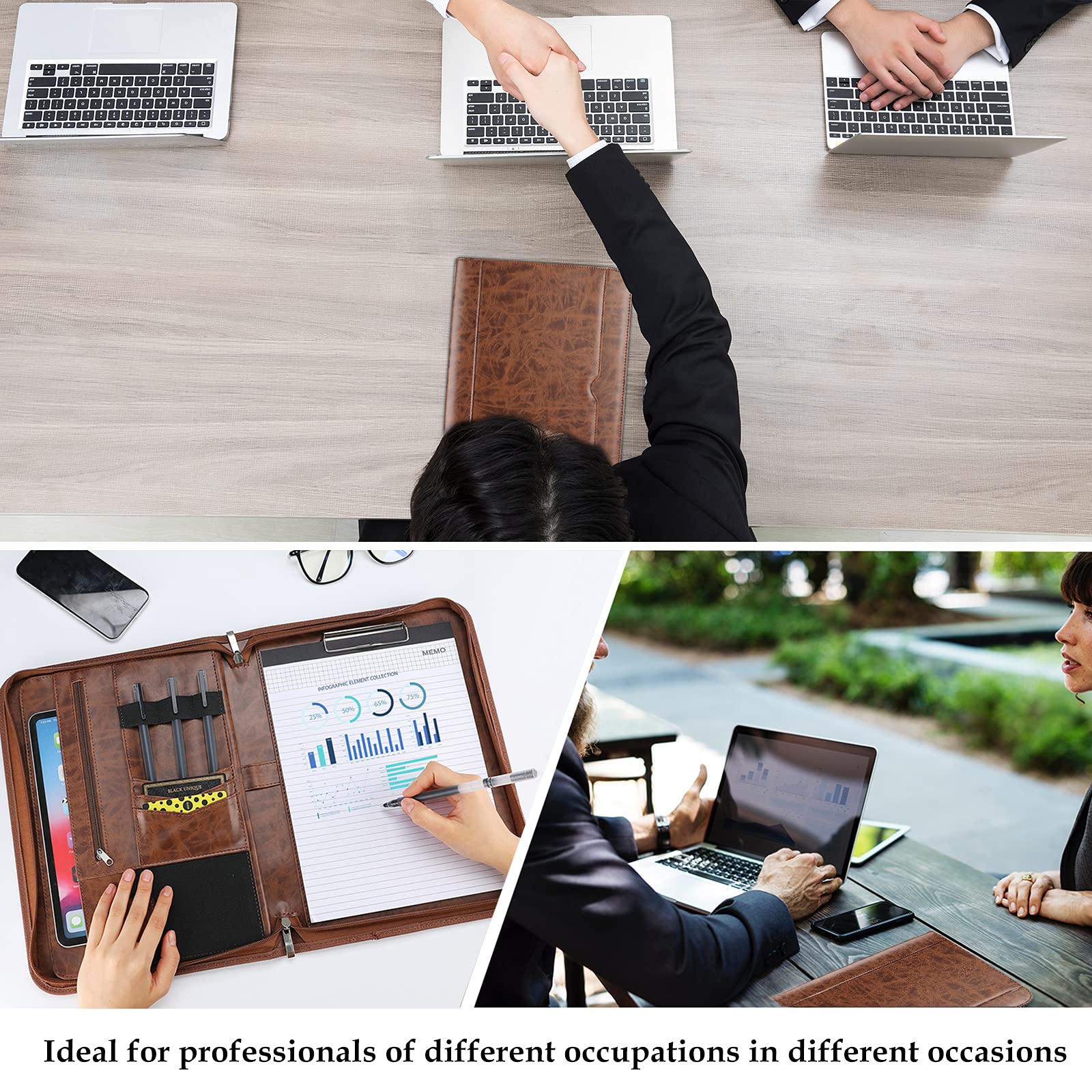 Foto 6 pulgar | Carpeta Portfolio Business Padfolio Procase Brown - Venta Internacional.