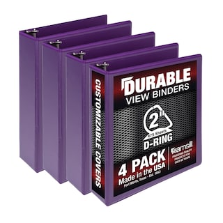 Foto 1 | Carpeta Samsill Durable De 2 Pulgadas, Color Morado, Paquete De 4, 475 Páginas - Venta Internacional.
