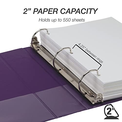 Foto 4 pulgar | Carpeta Samsill Durable De 2 Pulgadas, Color Morado, Paquete De 4, 475 Páginas - Venta Internacional.