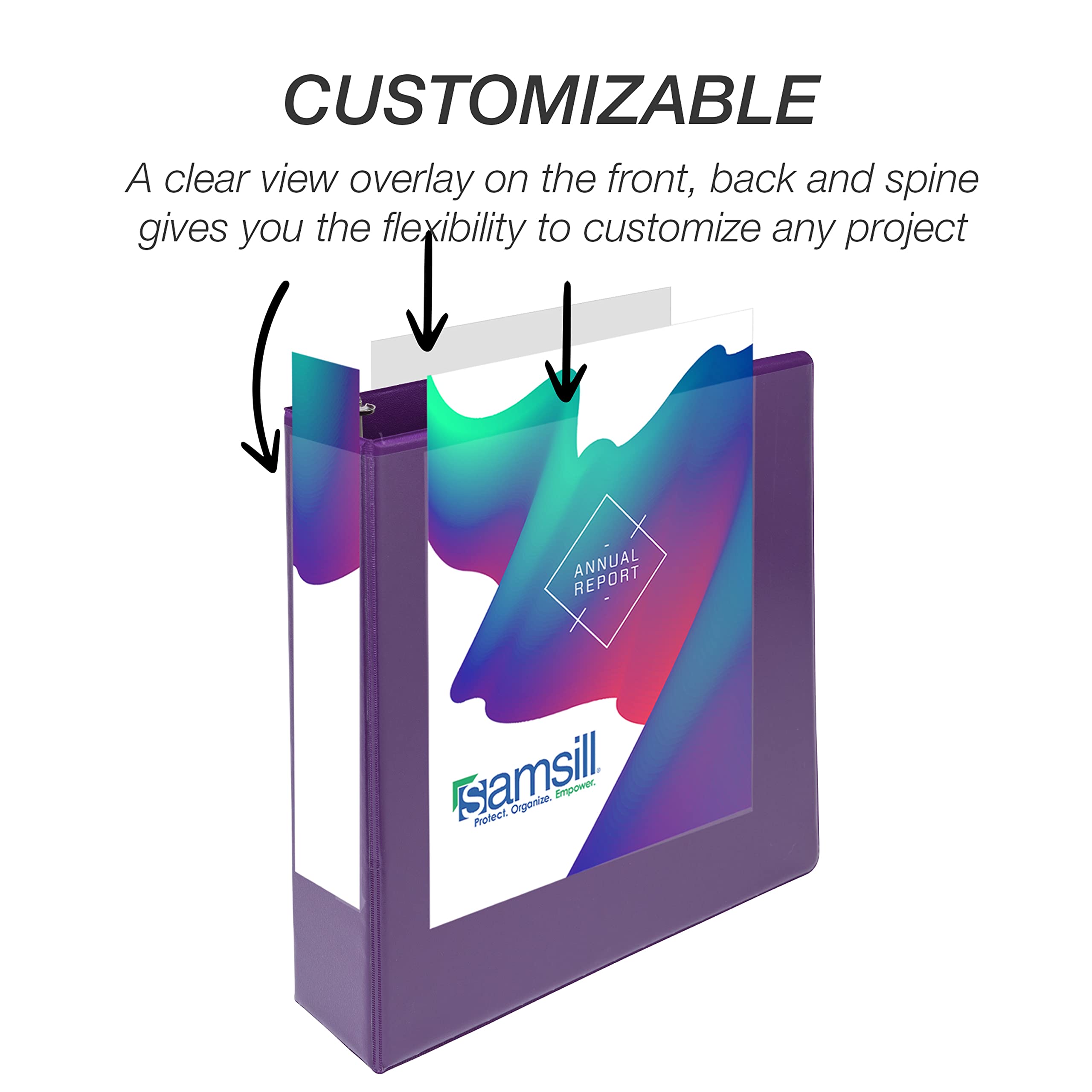 Foto 5 | Carpeta Samsill Durable De 2 Pulgadas, Color Morado, Paquete De 4, 475 Páginas - Venta Internacional.