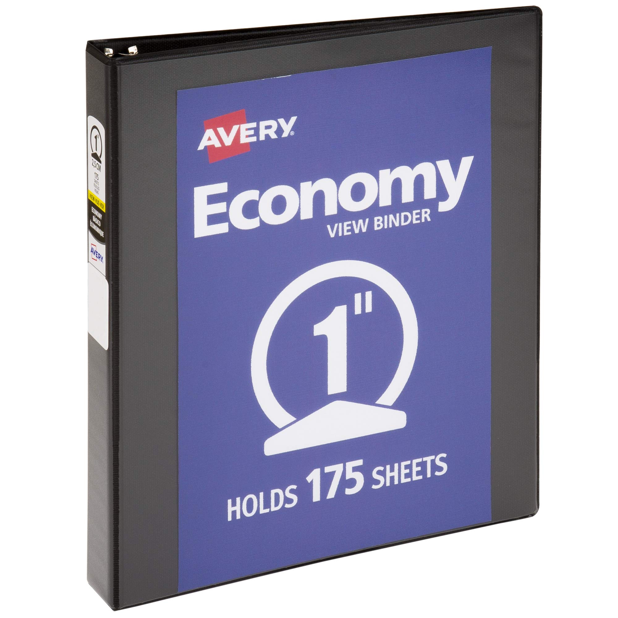 Foto 1 | Binder Avery Economy View, 3 Anillos Redondos De 1 Pulgada, Negros - Venta Internacional.