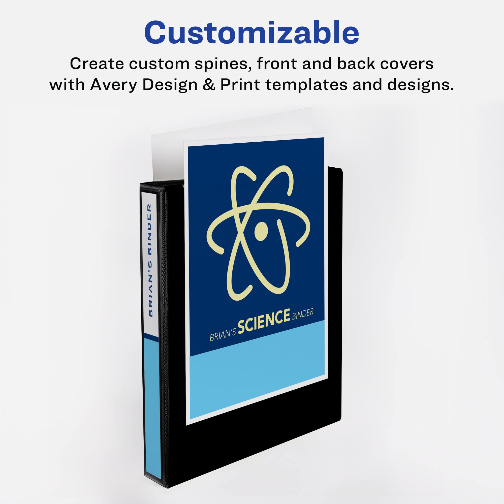 Foto 4 | Binder Avery Economy View, 3 Anillos Redondos De 1 Pulgada, Negros - Venta Internacional.
