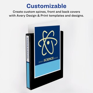 Foto 4 | Binder Avery Economy View, 3 Anillos Redondos De 1 Pulgada, Negros - Venta Internacional.