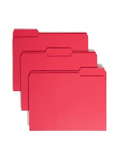 Foto 1 | Carpetas Para Archivos Smead, Tamaño Estándar, Tamaño 1/3, Letras Rojas, 100 Unidades - Venta Internacional.