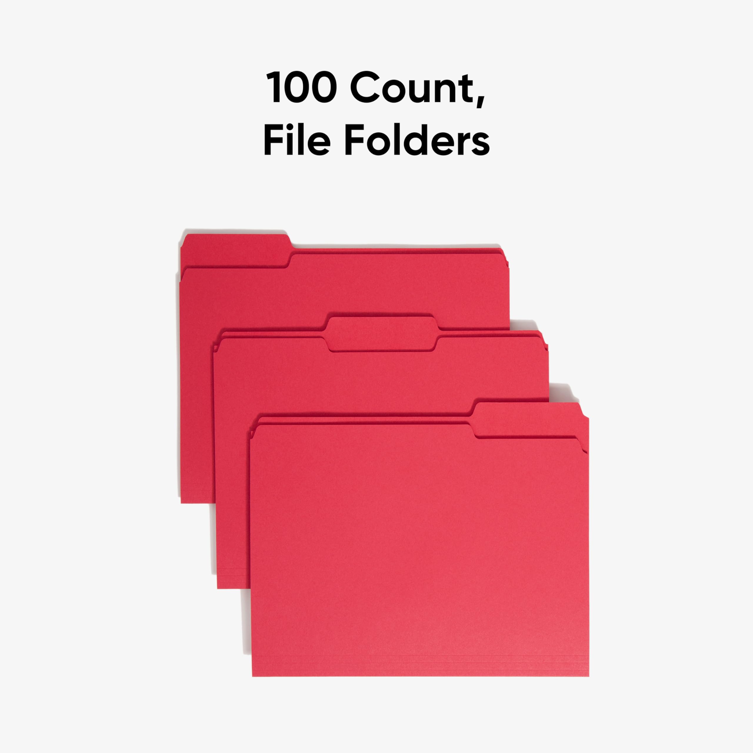 Foto 4 pulgar | Carpetas Para Archivos Smead, Tamaño Estándar, Tamaño 1/3, Letras Rojas, 100 Unidades - Venta Internacional.