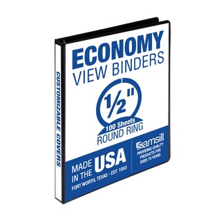 Foto 1 | Binder Samsill - Carpeta Con 3 Anillas (1,3 Cm, Capacidad Para 100 Hojas), Color Negro - Venta Internacional.
