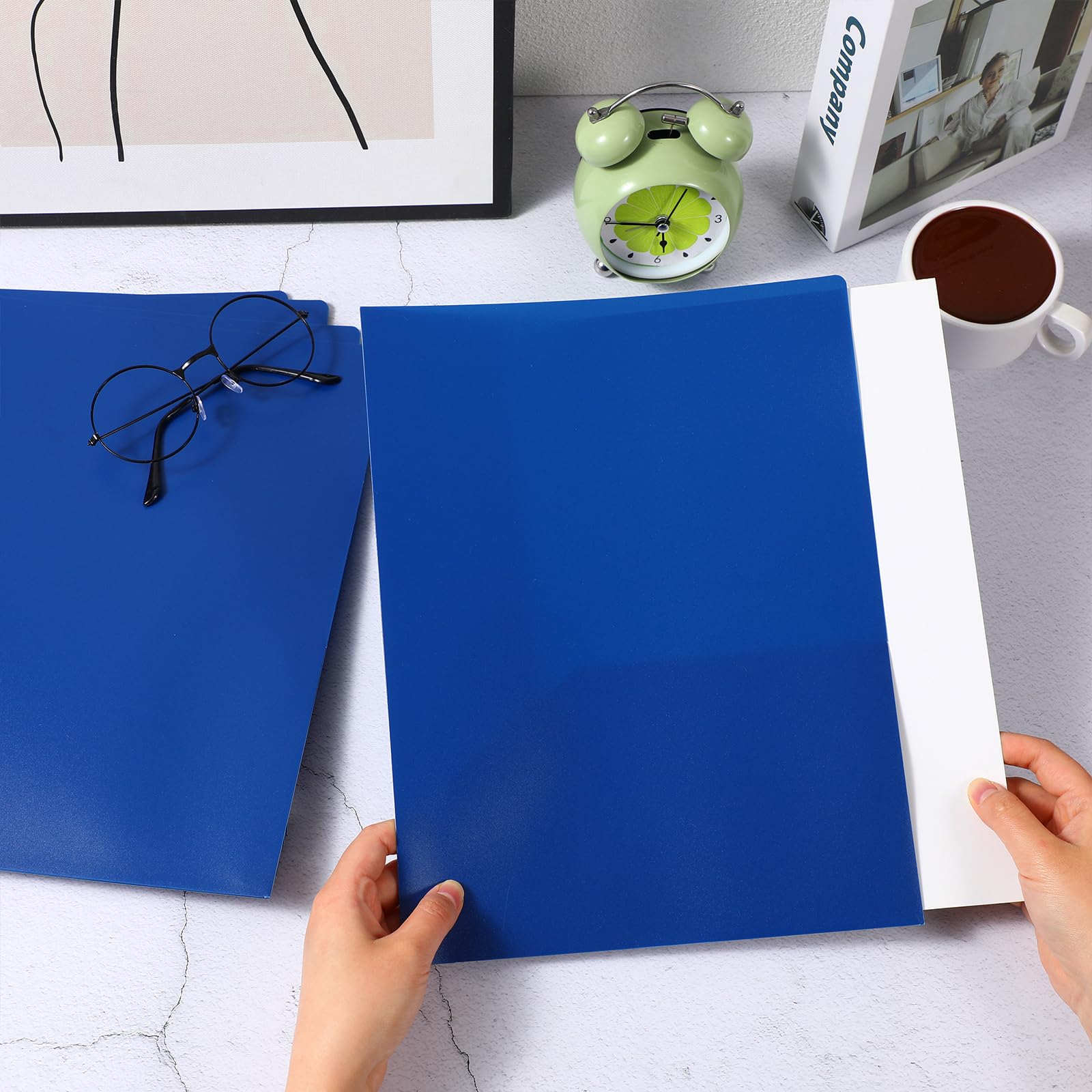 Foto 5 pulgar | Paquete De 50 Carpetas De Plástico Patelai Con Bolsillo Tamaño Carta, Color Azul - Venta Internacional.