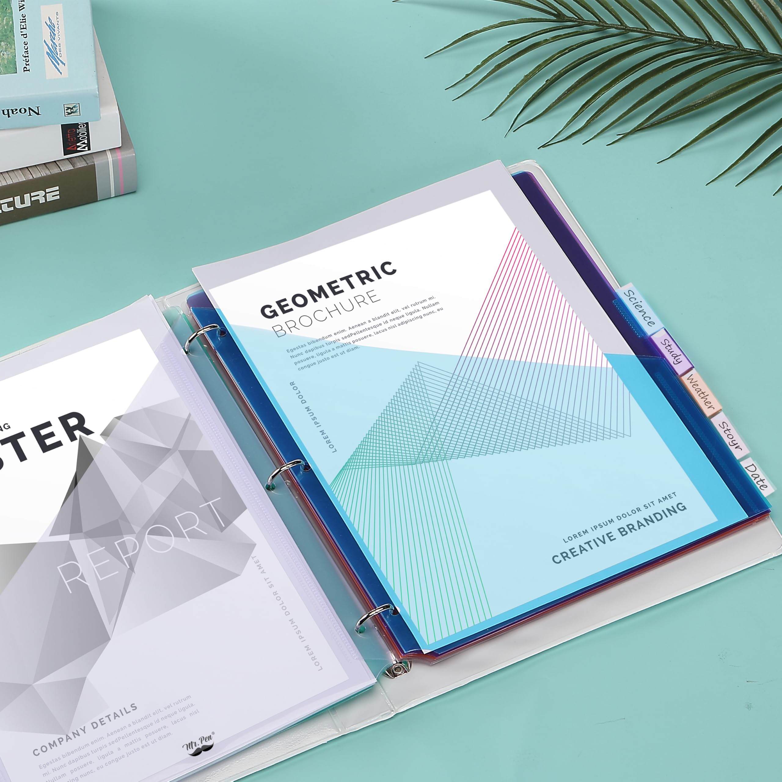 Foto 5 | Binder Dividers Mr. Pen Con Bolsillos Y Pestañas, Paquete De 16 - Venta Internacional.
