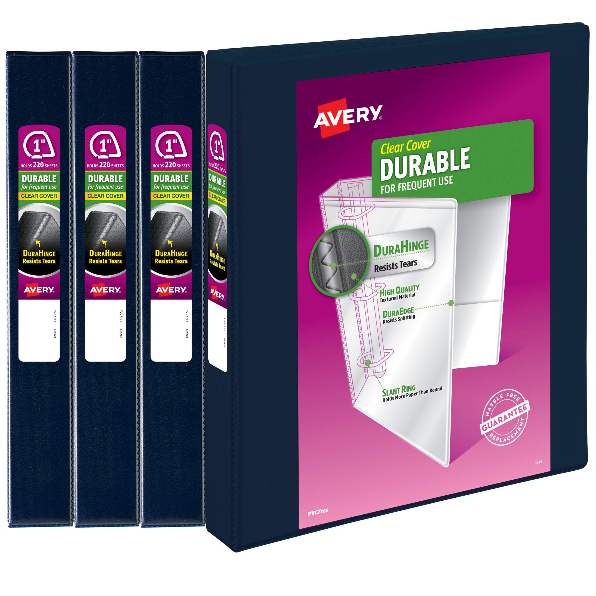 Foto 2 pulgar | Binder Avery Durable View, 3 Anillas, 220 Hojas, Azul, Paquete De 4 - Venta Internacional.