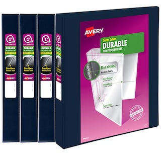 Foto 1 | Binder Avery Durable View, 3 Anillas, 220 Hojas, Azul, Paquete De 4 - Venta Internacional.