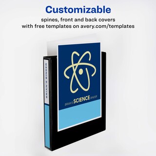 Foto 3 | Binder Avery Durable View, 3 Anillas, 220 Hojas, Azul, Paquete De 4 - Venta Internacional.