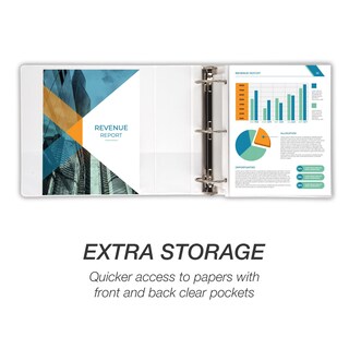 Foto 4 | Binder Samsill Economy, 3 Anillos, 3 Pulgadas, Color Blanco, Paquete De 4 - Venta Internacional.