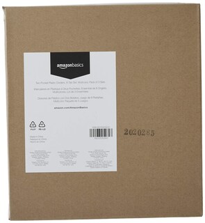 Foto 7 | Separadores De Plástico Amazon Basics, Juego De 8 Pestañas, Tamaño Carta X36 - Venta Internacional.