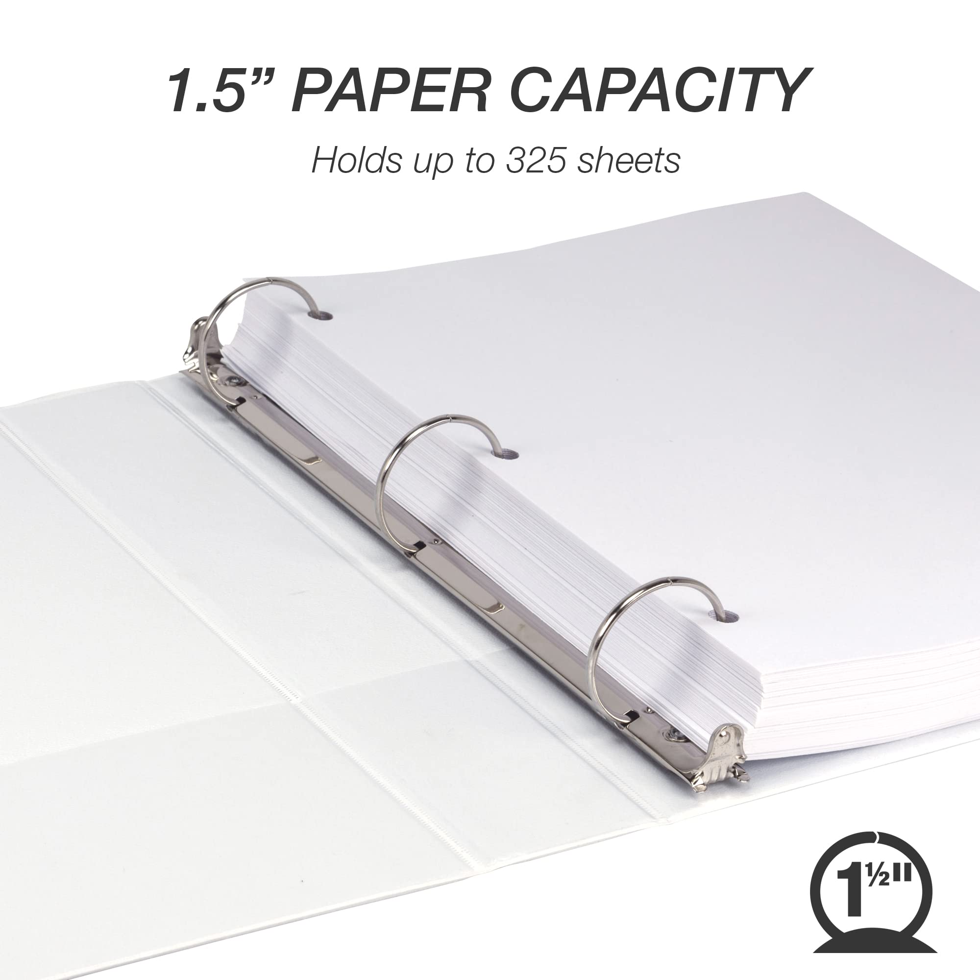 Foto 3 | Binder Samsill Economy, 1.5 Pulgadas, 3 Anillos Blancos, Paquete De 6 - Venta Internacional.