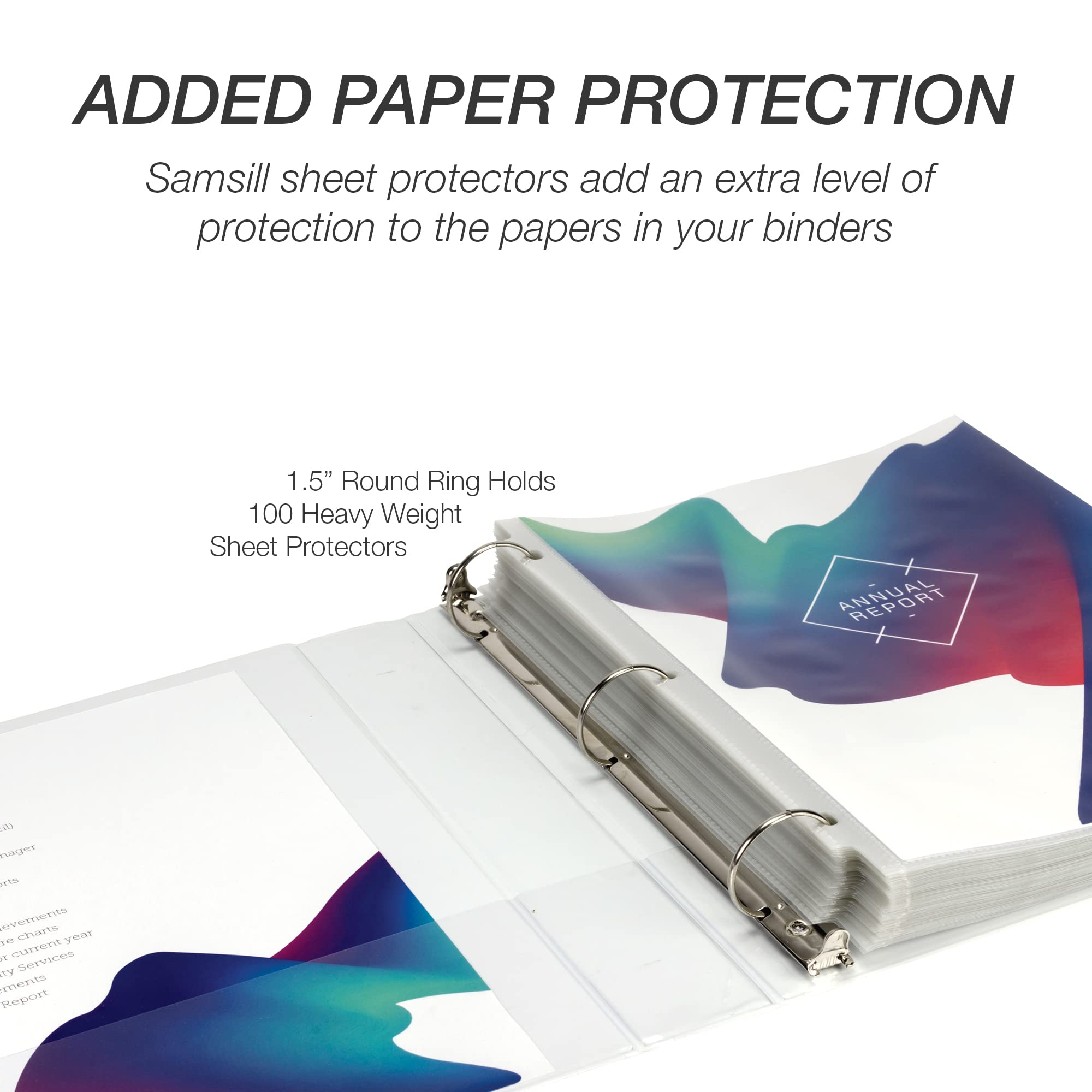 Foto 7 | Binder Samsill Economy, 1.5 Pulgadas, 3 Anillos Blancos, Paquete De 6 - Venta Internacional.
