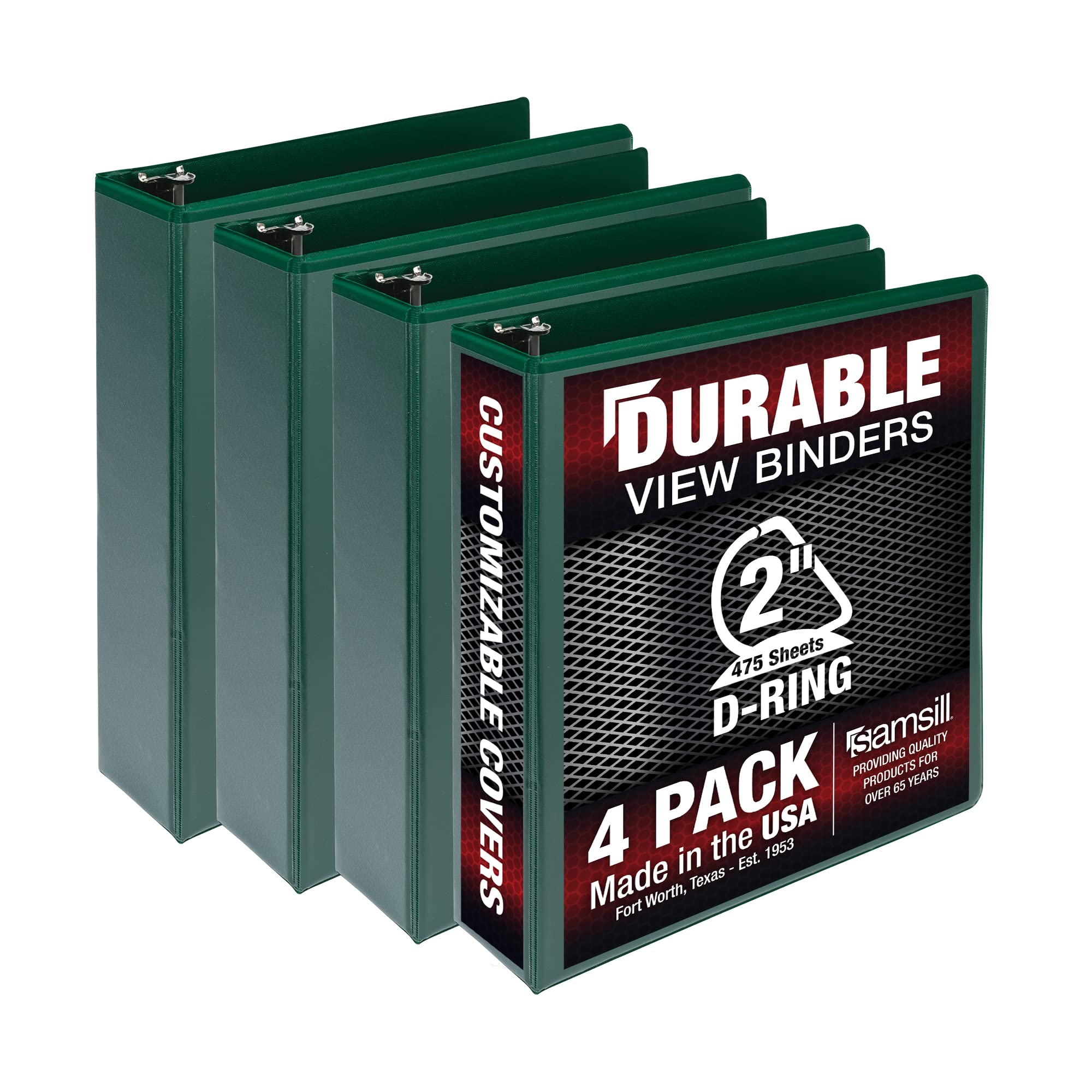 Foto 1 | Binder Samsill - Anillo Duradero En D De 2 Pulgadas (4 Unidades), Color Verde - Venta Internacional.
