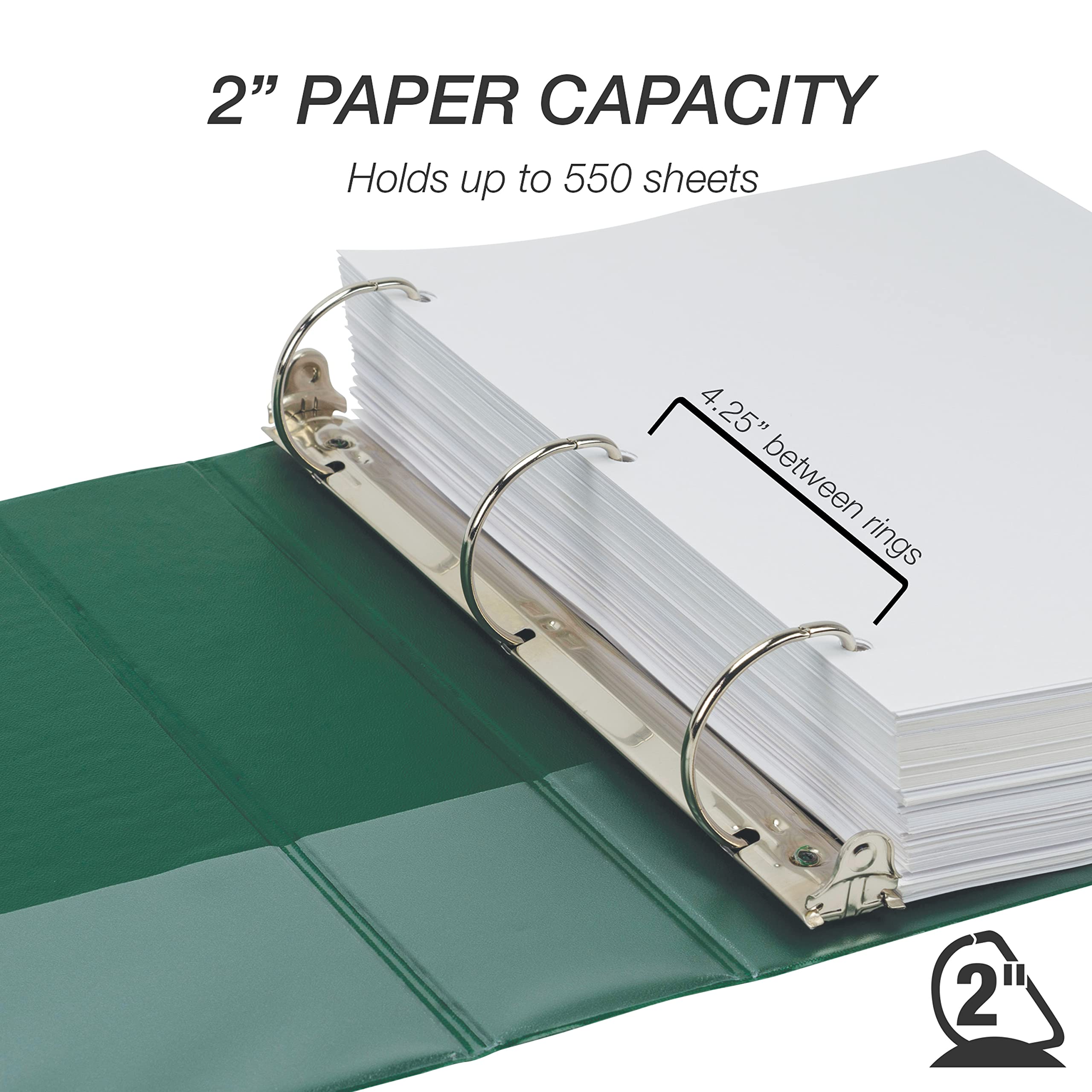 Foto 4 pulgar | Binder Samsill - Anillo Duradero En D De 2 Pulgadas (4 Unidades), Color Verde - Venta Internacional.