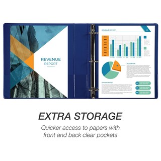 Foto 4 | Binder Samsill Economy, 1.5 Pulgadas, 3 Anillos, Azul, Paquete De 4 - Venta Internacional.