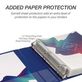 Foto 7 | Binder Samsill Economy, 1.5 Pulgadas, 3 Anillos, Azul, Paquete De 4 - Venta Internacional.