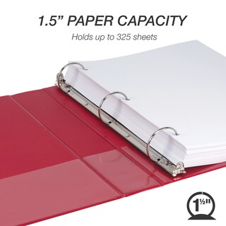 Foto 3 | Binder Samsill Economy, Paquete De 4 Anillas, 3 Anillos, 1.5 Pulgadas, Color Rojo - Venta Internacional.
