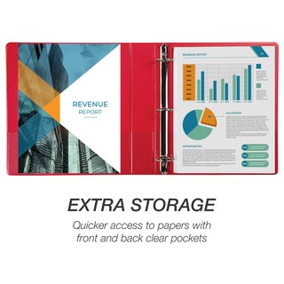 Foto 4 | Binder Samsill Economy, Paquete De 4 Anillas, 3 Anillos, 1.5 Pulgadas, Color Rojo - Venta Internacional.