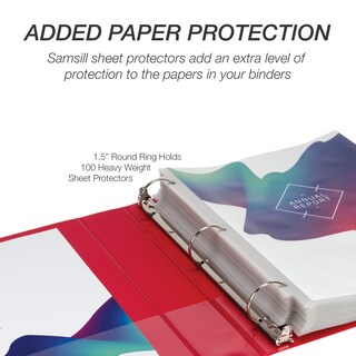 Foto 7 | Binder Samsill Economy, Paquete De 4 Anillas, 3 Anillos, 1.5 Pulgadas, Color Rojo - Venta Internacional.