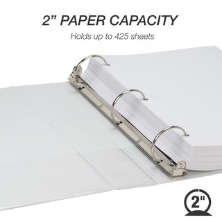 Foto 3 | Binder Samsill Economy, 2 Pulgadas, 3 Anillos, Blanco, Paquete De 4 - Venta Internacional.