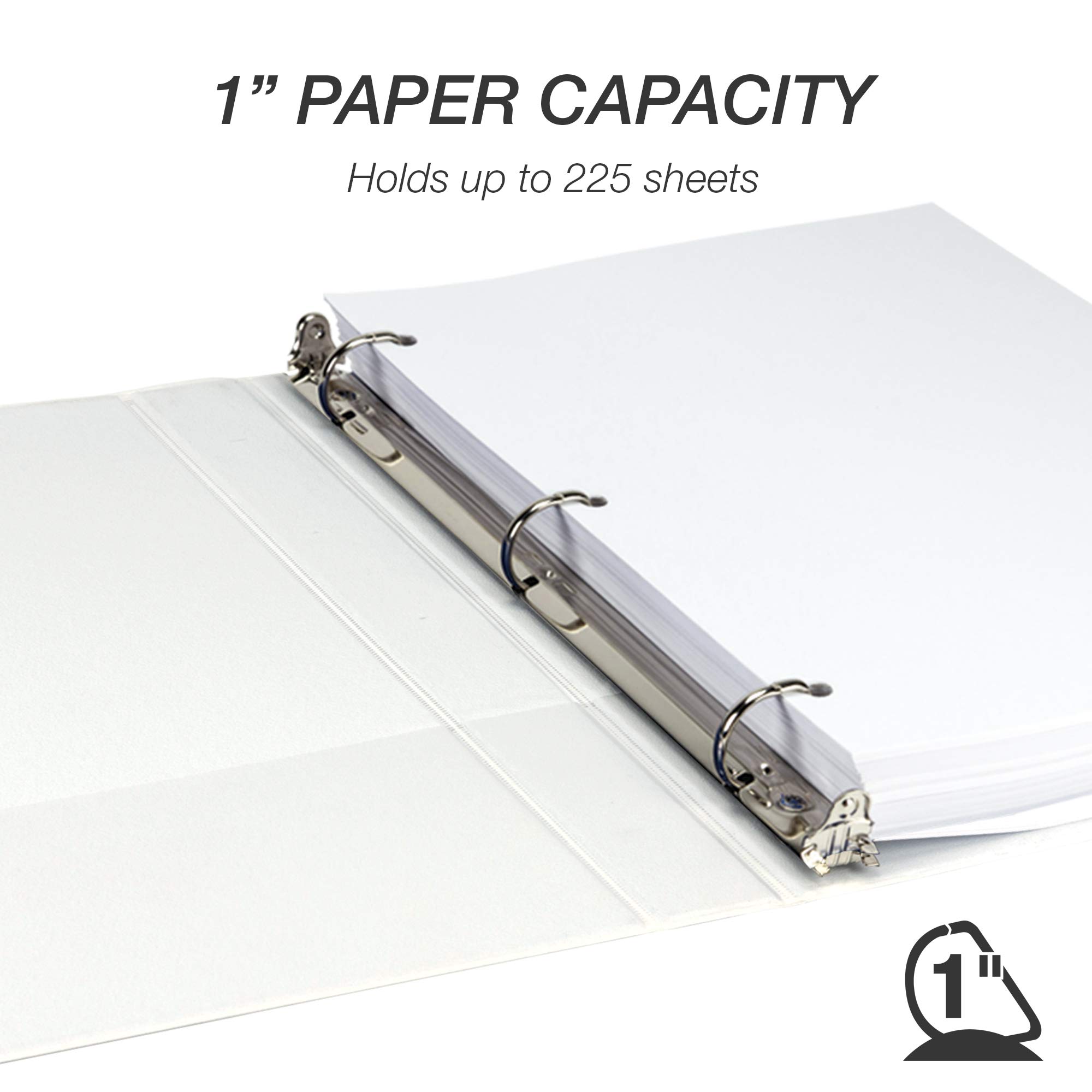 Foto 4 | Carpeta Duradera Samsill De 1 Pulgada, Paquete De 4, 225 Páginas, Color Blanco - Venta Internacional.