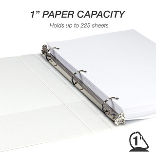 Foto 4 | Carpeta Duradera Samsill De 1 Pulgada, Paquete De 4, 225 Páginas, Color Blanco - Venta Internacional.