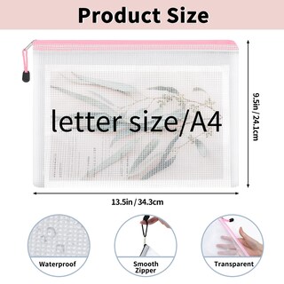 Foto 2 | Bolsa De Malla Con Cremallera Eoout, Tamaño A4, 72 Unidades, 12 Colores, Impermeable - Venta Internacional.
