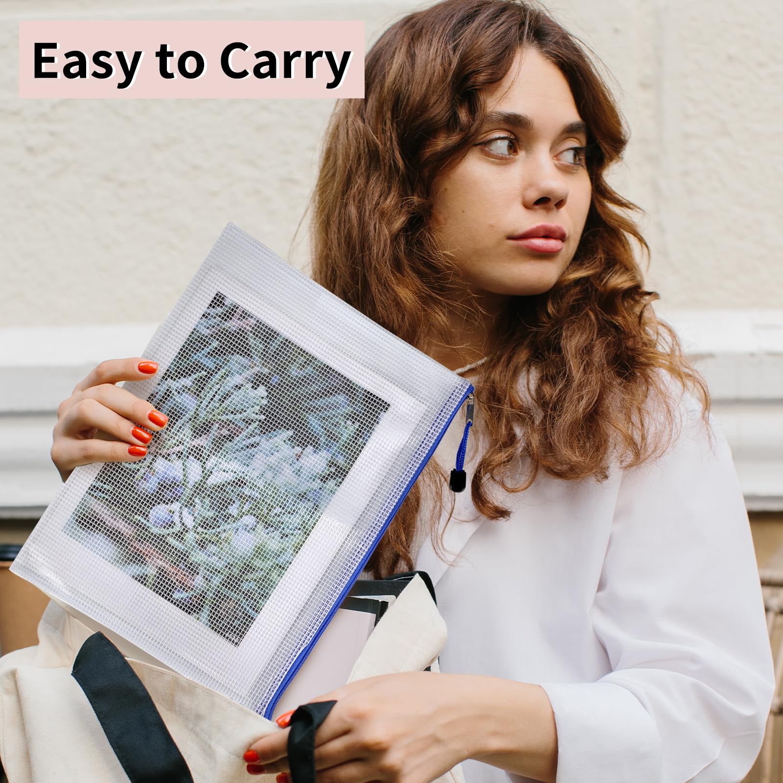 Foto 6 pulgar | Bolsa De Malla Con Cremallera Eoout, Tamaño A4, 72 Unidades, 12 Colores, Impermeable - Venta Internacional.