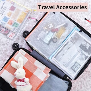 Foto 6 | Bolsa De Malla Con Cremallera Eoout, Tamaño A4, 72 Unidades, 12 Colores, Impermeable - Venta Internacional.