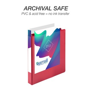 Foto 6 | Binder Samsill, Anillo En D Duradero De 1 Pulgada, Rojo, Paquete De 4, 225 Páginas - Venta Internacional.