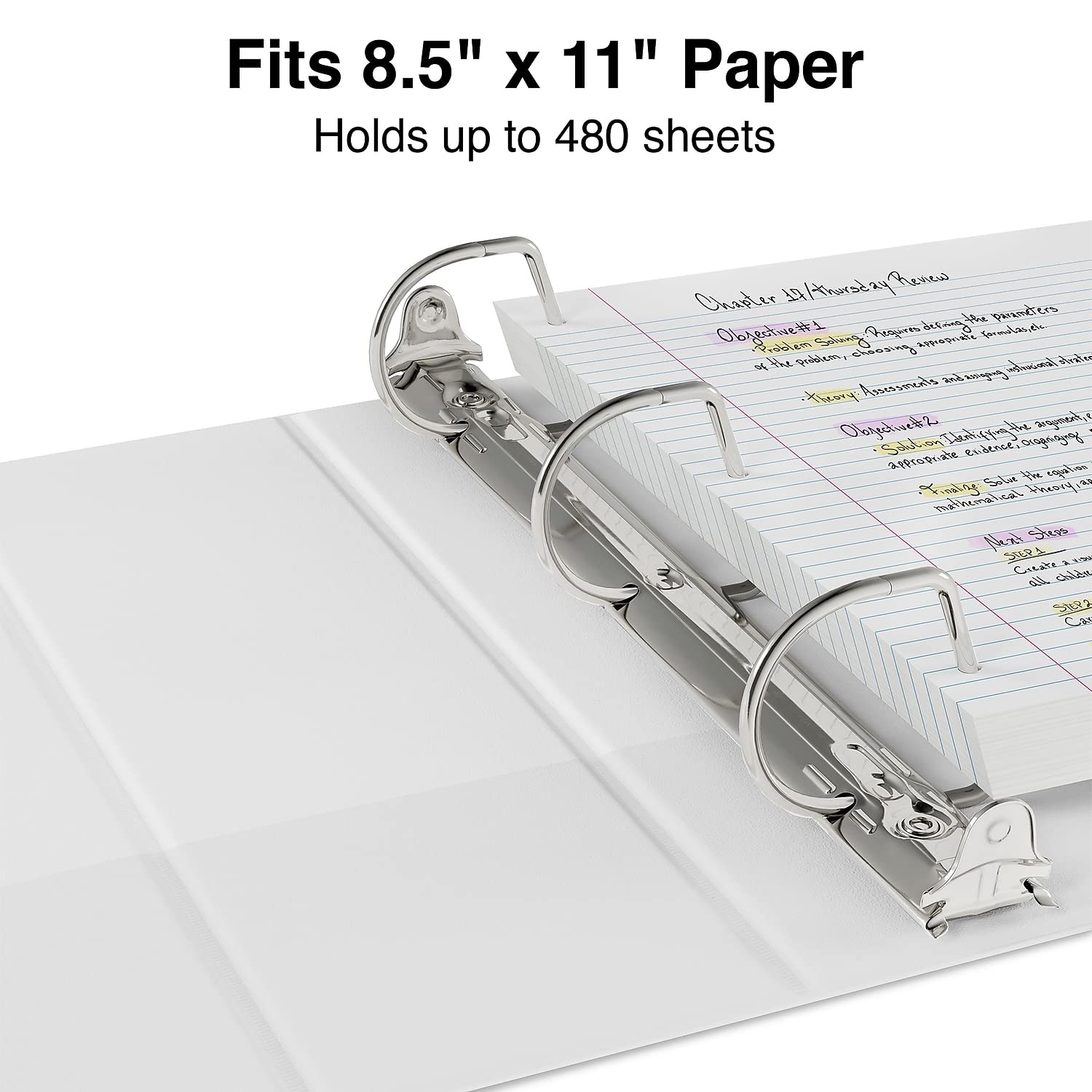 Foto 4 | Ver Binder Staples Standard 1, 3 Anillas, 220 Hojas, Color Verde Azulado - Venta Internacional.