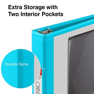 Foto 5 | Ver Binder Staples Standard 1, 3 Anillas, 220 Hojas, Color Verde Azulado - Venta Internacional.