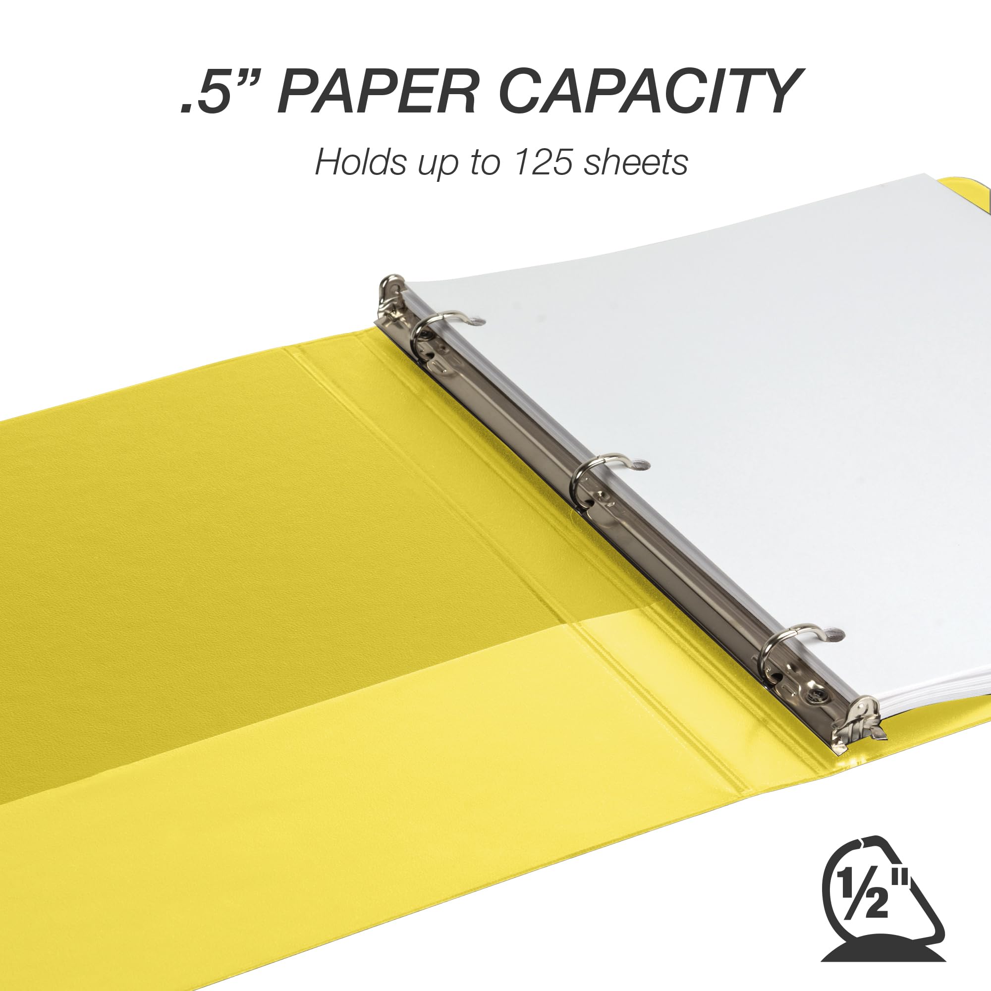 Foto 4 pulgar | Carpeta Samsill Durable De 1,27 Cm, Paquete De 4, Color Amarillo, Con Capacidad Para 125 Páginas - Venta Internacional.