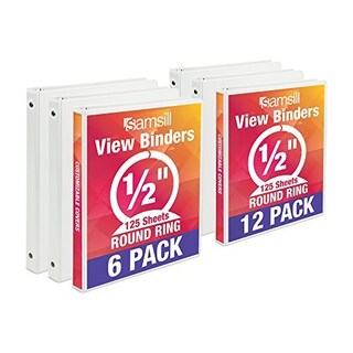 Foto 1 | Binder Samsill Economy - Carpeta Con 3 Anillas (1,3 Cm, 6 Unidades), Color Blanco - Venta Internacional.