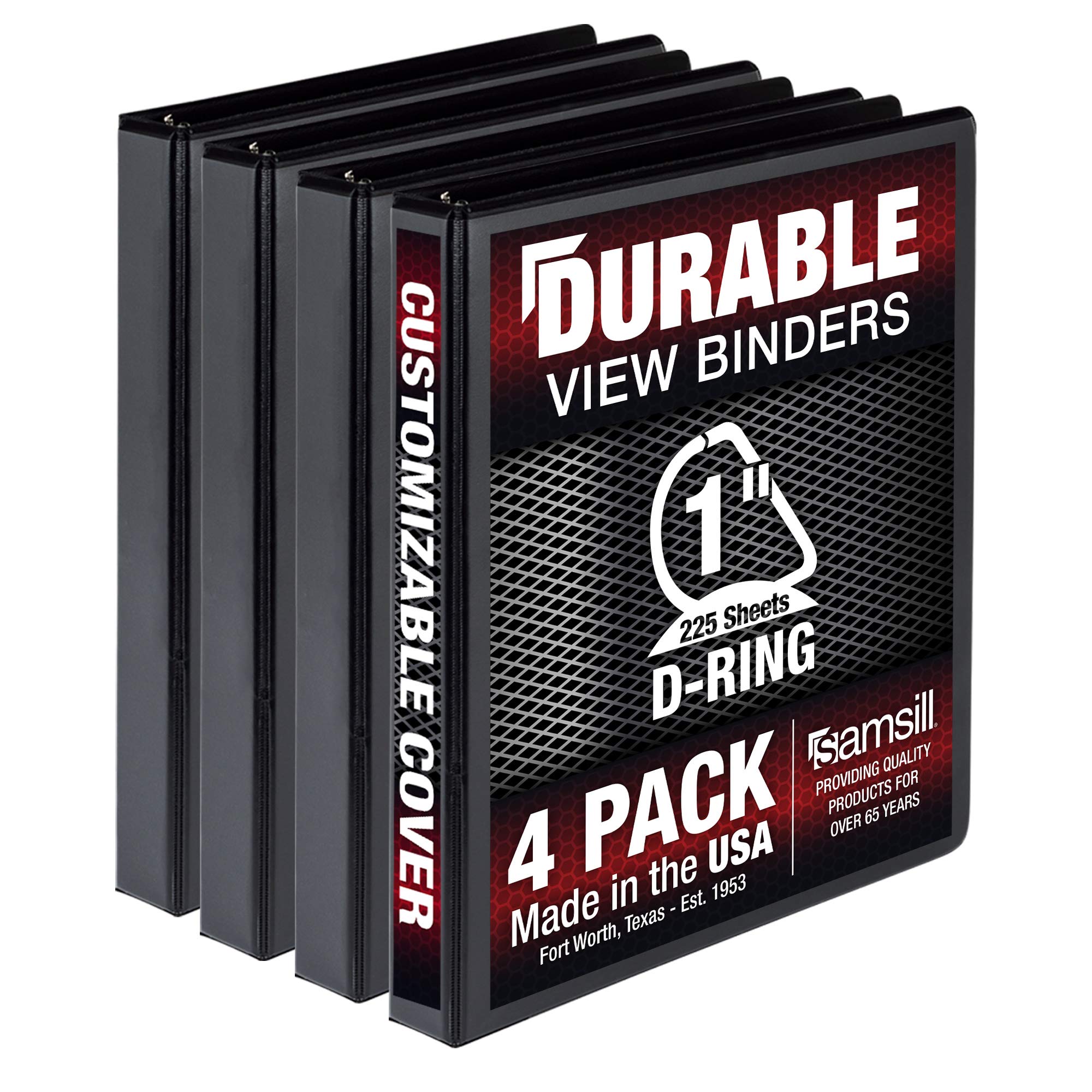 Foto 1 | Binder Samsill - Anillo Duradero En D De 1 Pulgada (4 Unidades), Color Negro - Venta Internacional.