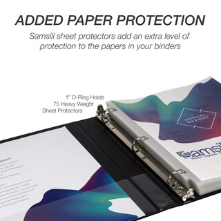 Foto 7 | Binder Samsill - Anillo Duradero En D De 1 Pulgada (4 Unidades), Color Negro - Venta Internacional.