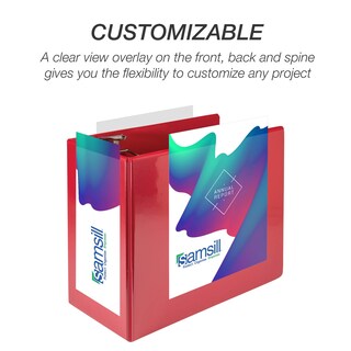 Foto 2 | Carpeta Samsill Durable De 15 Cm Con Anilla En D Con Cierre, Color Rojo, 1225 Páginas - Venta Internacional.