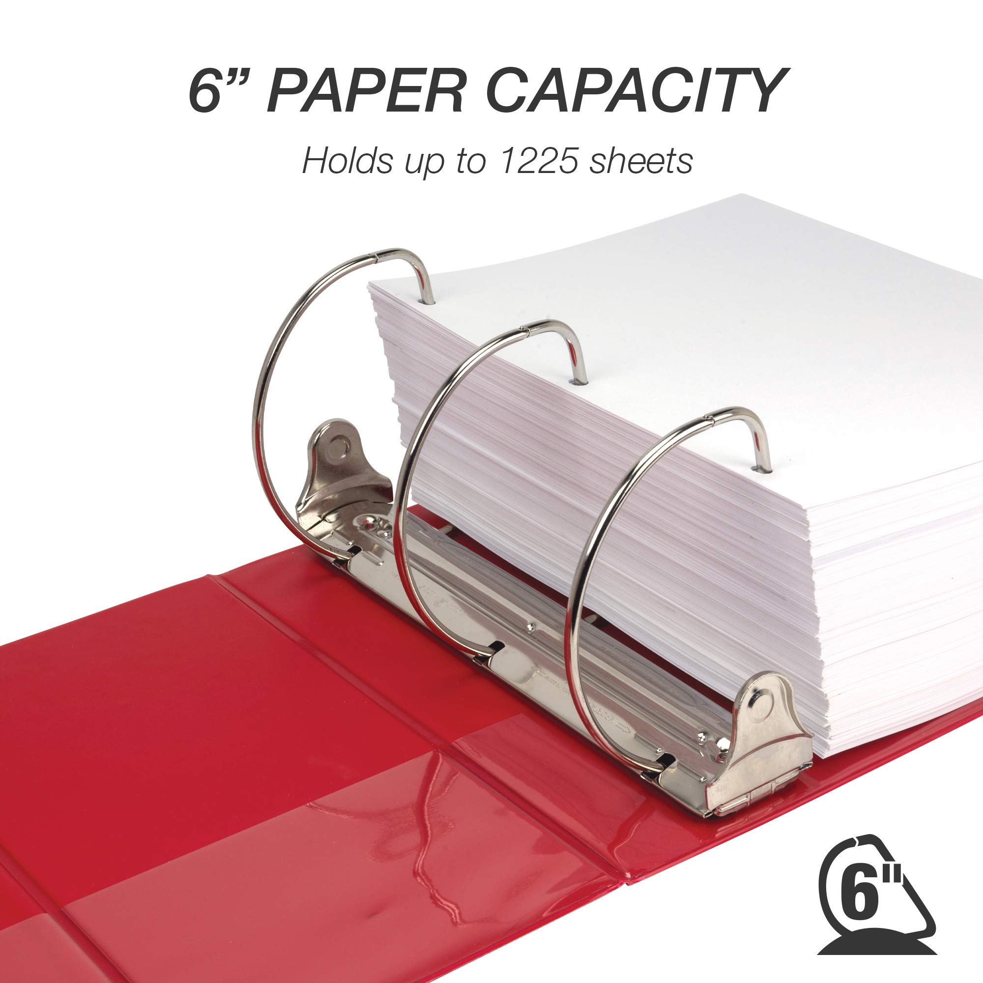 Foto 4 pulgar | Carpeta Samsill Durable De 15 Cm Con Anilla En D Con Cierre, Color Rojo, 1225 Páginas - Venta Internacional.