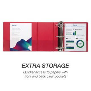 Foto 5 | Carpeta Samsill Durable De 15 Cm Con Anilla En D Con Cierre, Color Rojo, 1225 Páginas - Venta Internacional.