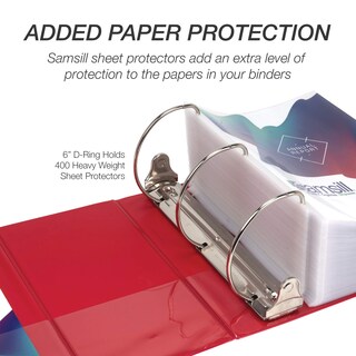 Foto 6 | Carpeta Samsill Durable De 15 Cm Con Anilla En D Con Cierre, Color Rojo, 1225 Páginas - Venta Internacional.